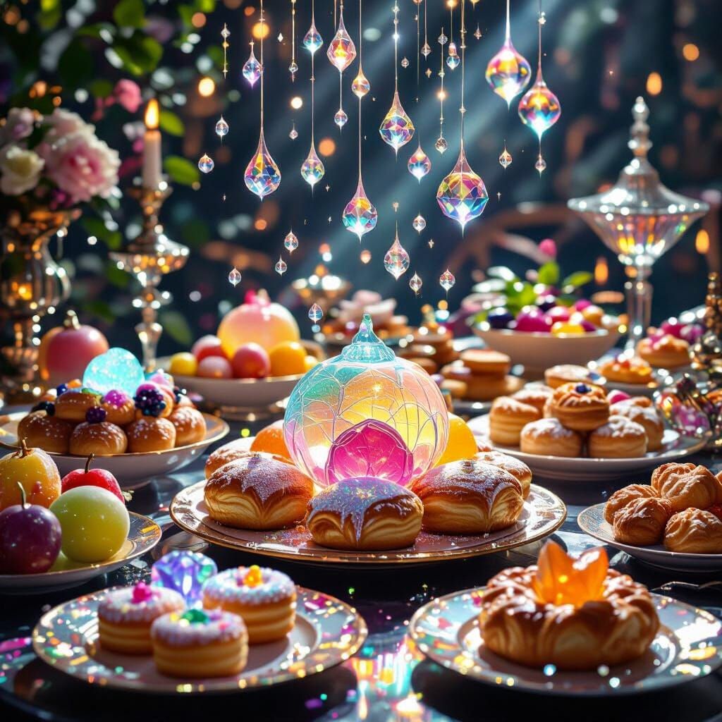 Magical Cuisine: Bioluminescent Fruits and Shimmering Pastri...