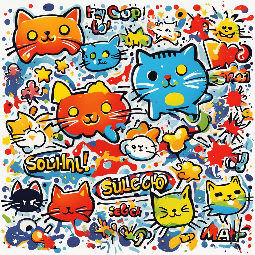 Visual Representation of Onomatopoeia: Boing, Meow, Splat