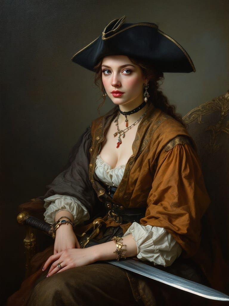 Pirate Portrait in Dutch Golden Age Style
