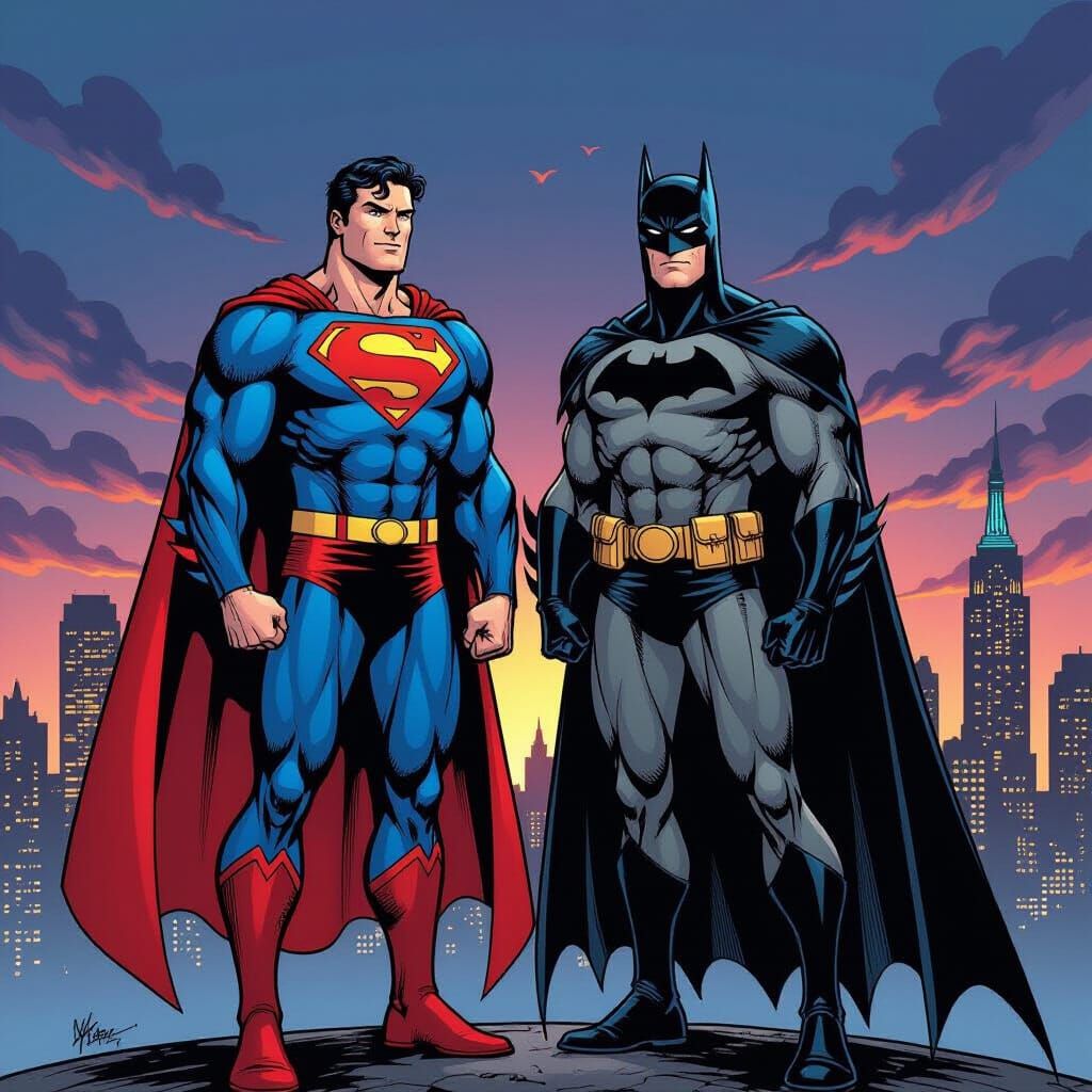 Superman and Batman: Gotham City Comic Art