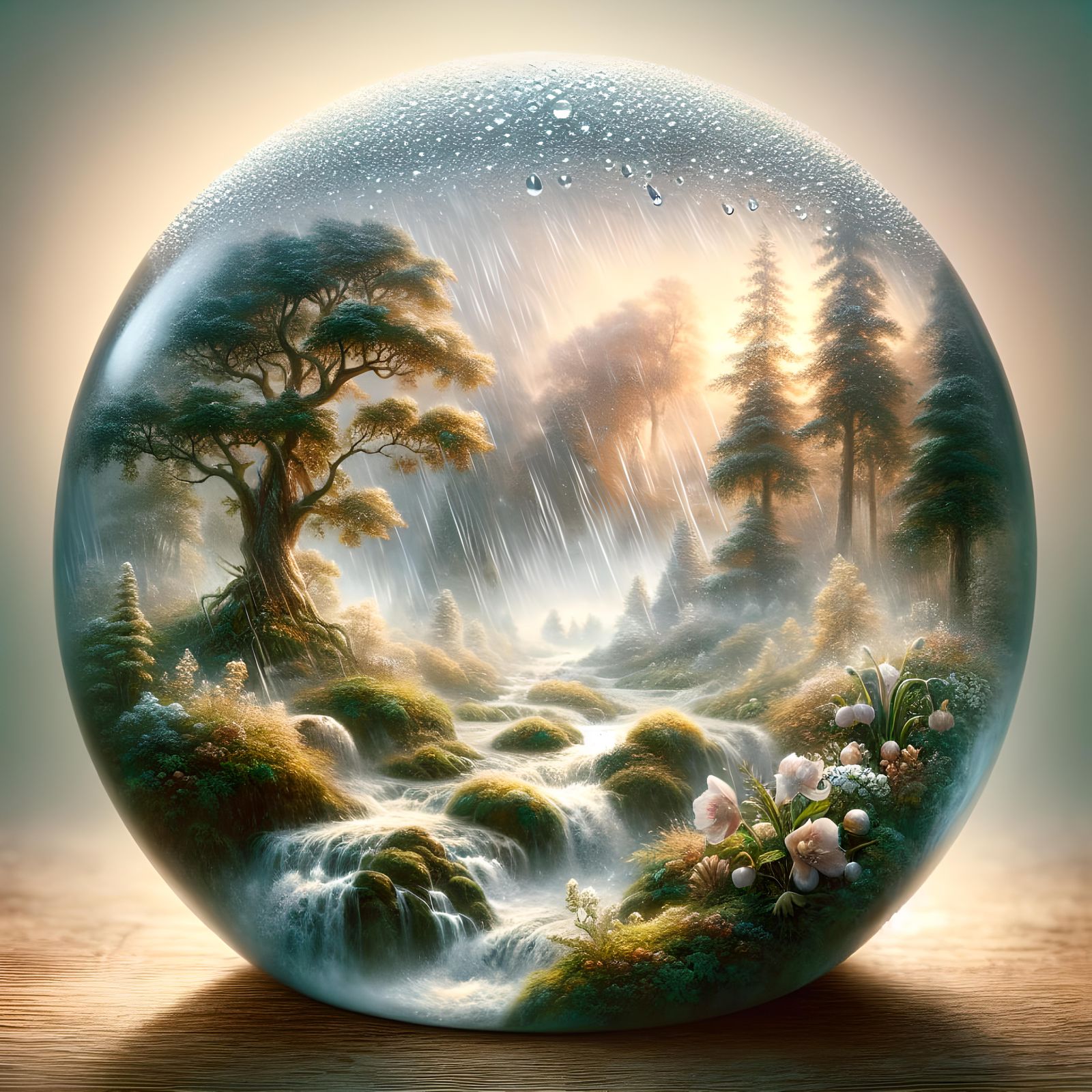 Stormy Paperweight: A Miniature Landscape Scene