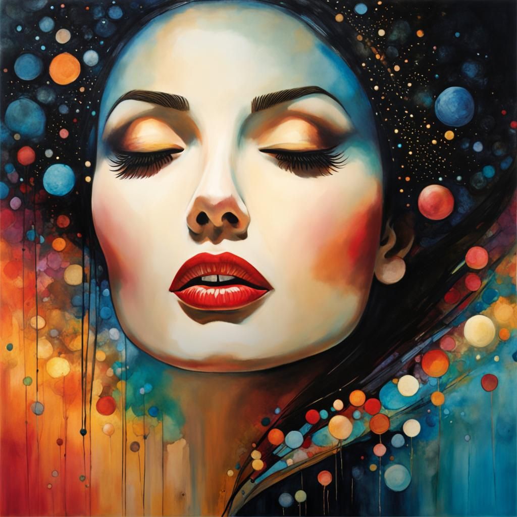 Surreal Upside-Down Universe in Art Brut Style