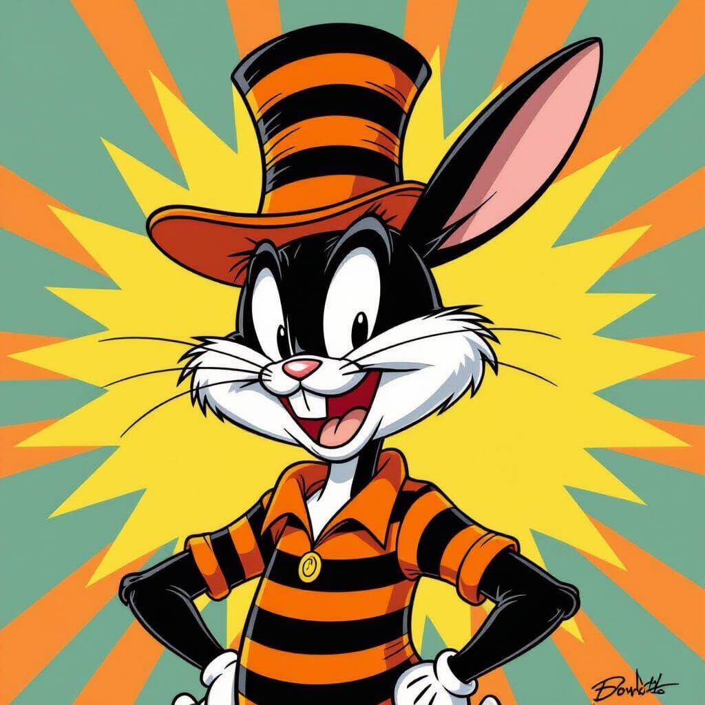 Funny BugsDaffy Hybrid in Looney Tunes Style