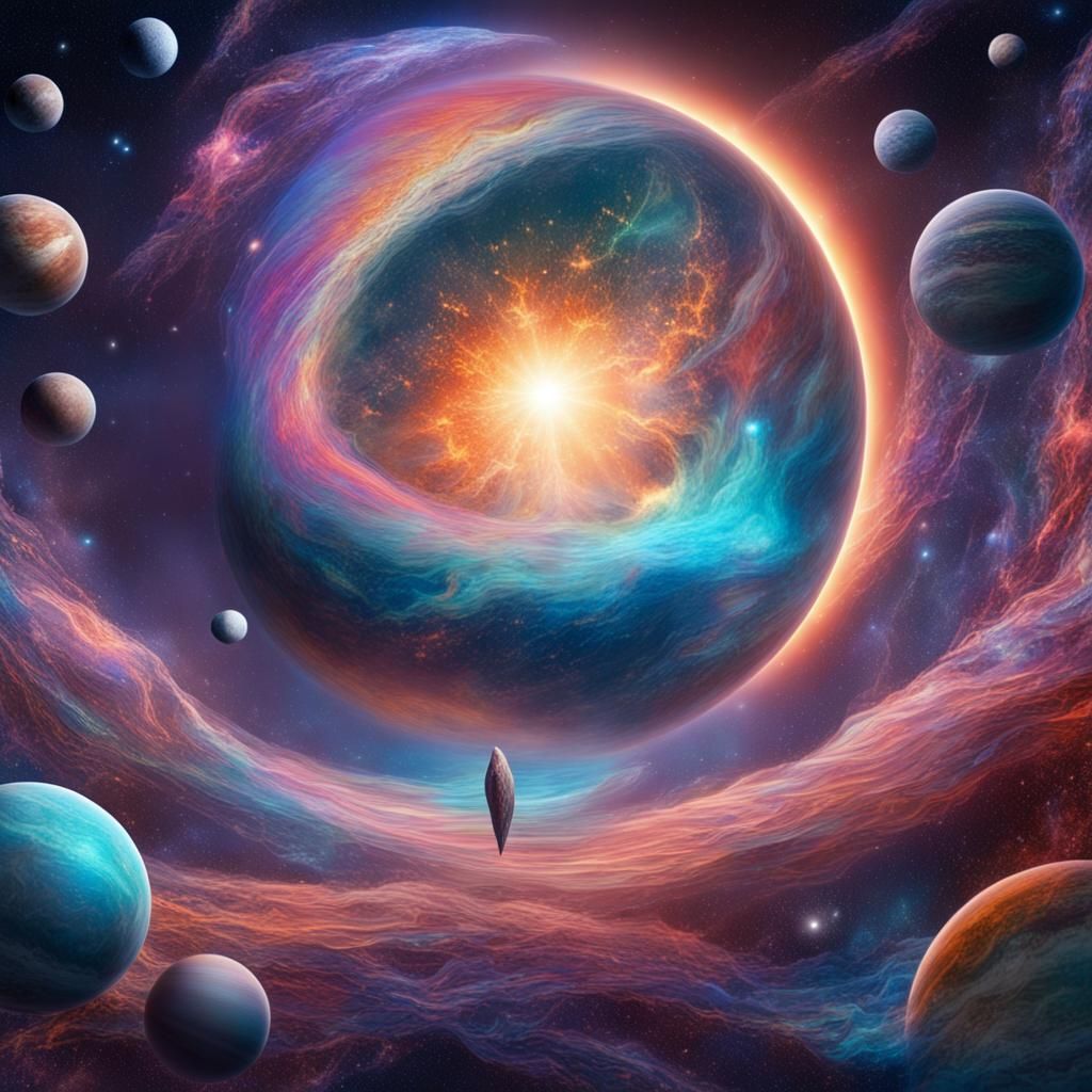 Holographic Astral Planet Discovery in Mixed Media