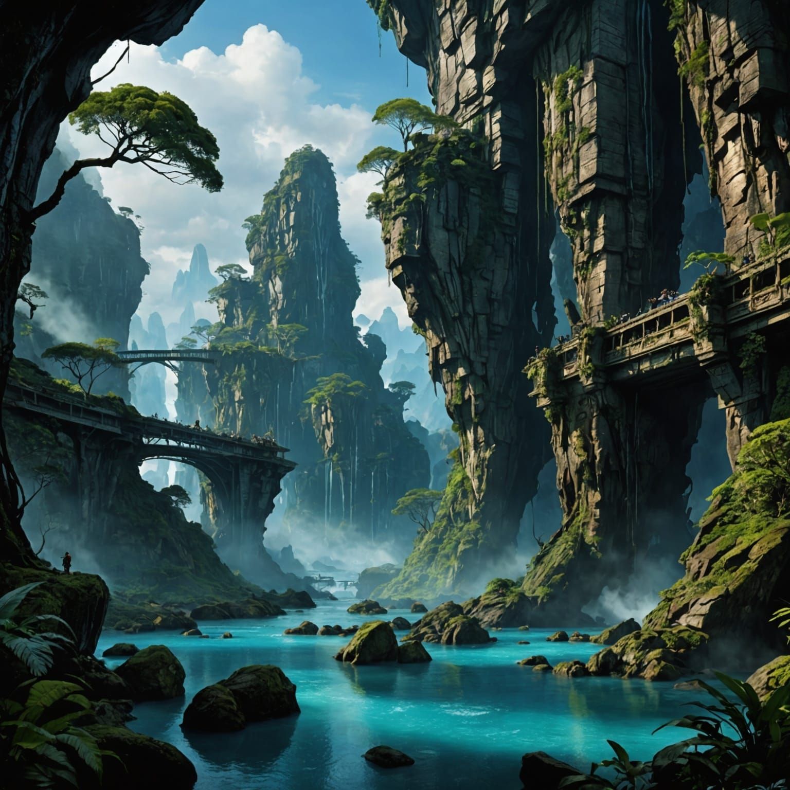 Detailed Matte Painting Inspired by Avatar