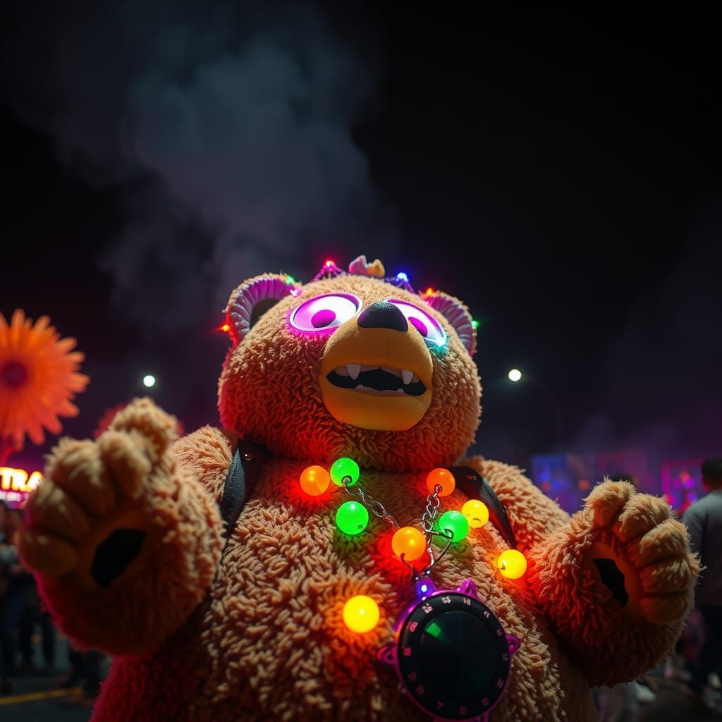 Mystical Festival: Teddybear-Hippy Raging in Darkness