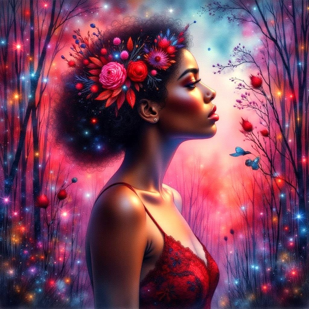 Ethereal Dreamscapes in Vibrant Plum and Gold