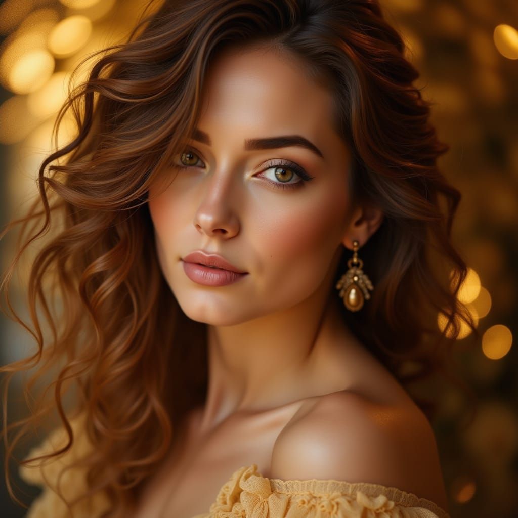 Ethereal Portrait in Oil Painting Style