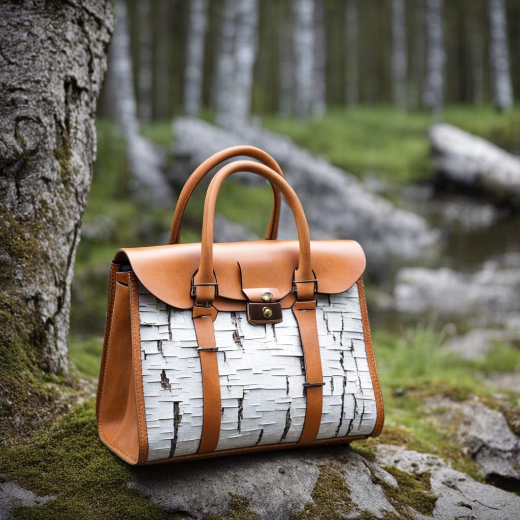 Birch Skin Handbag: Natural Elegance
