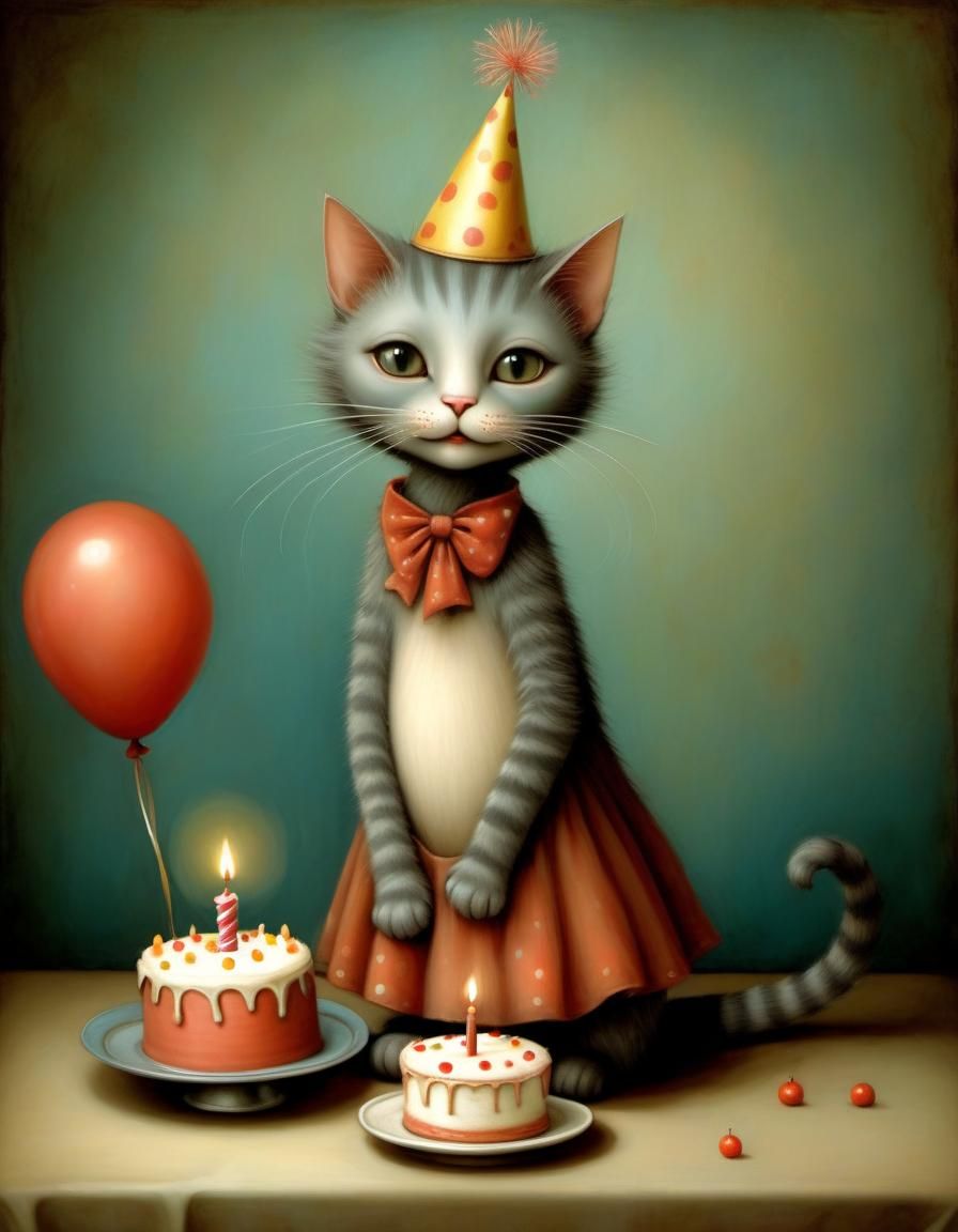 Birthday cat