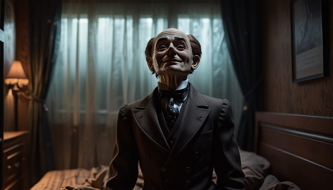 Sinister Charlie McCarthy Dummy Rises from the Shadows