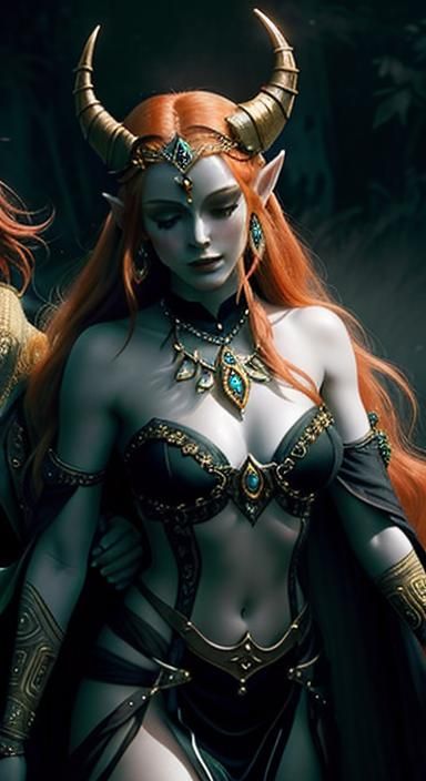 Link and Midna's Twilight Embrace, Baroque-Inspired Art