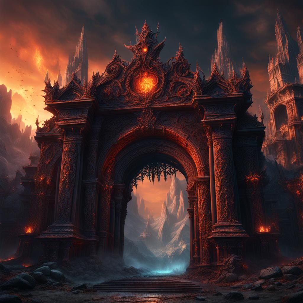Fantastical Gates of Hell Concept Art