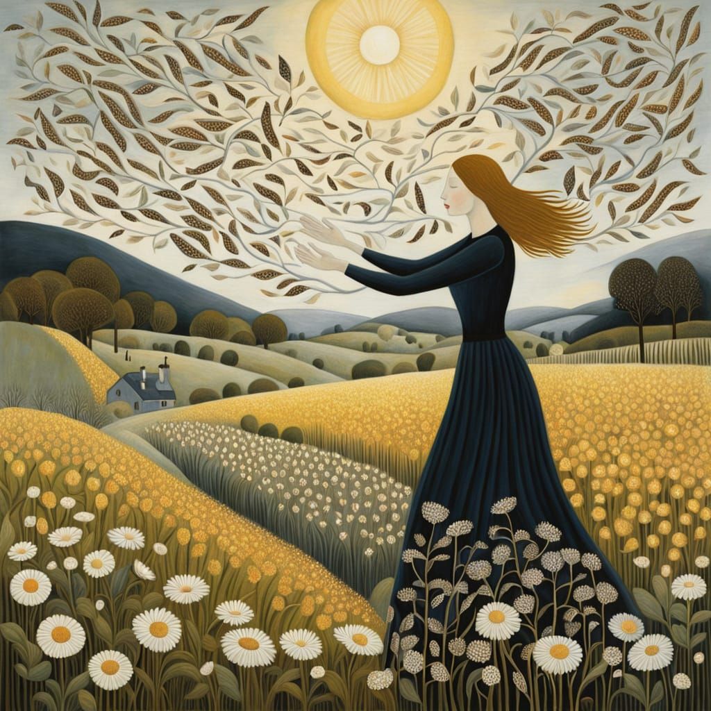 Women Embody Resilience in a Dreamlike, Symbolic Scene