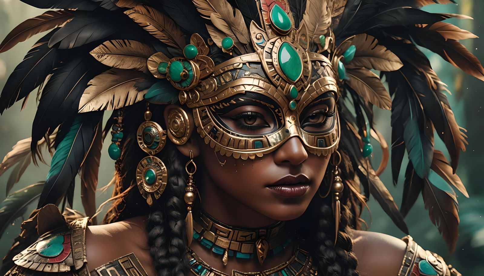 Aztec Masquerade Mask: Fantasy Concept Art