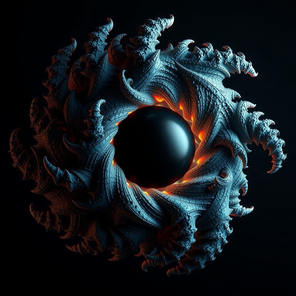 Cosmic Psychedelic Fractal Singularity in Dark Fantasy Style