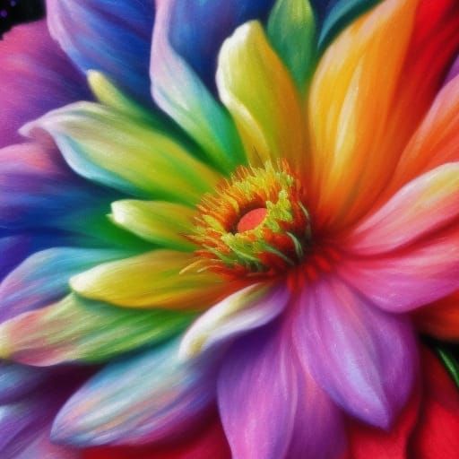 Rainbow Flower in Ethereal Fantasy Style