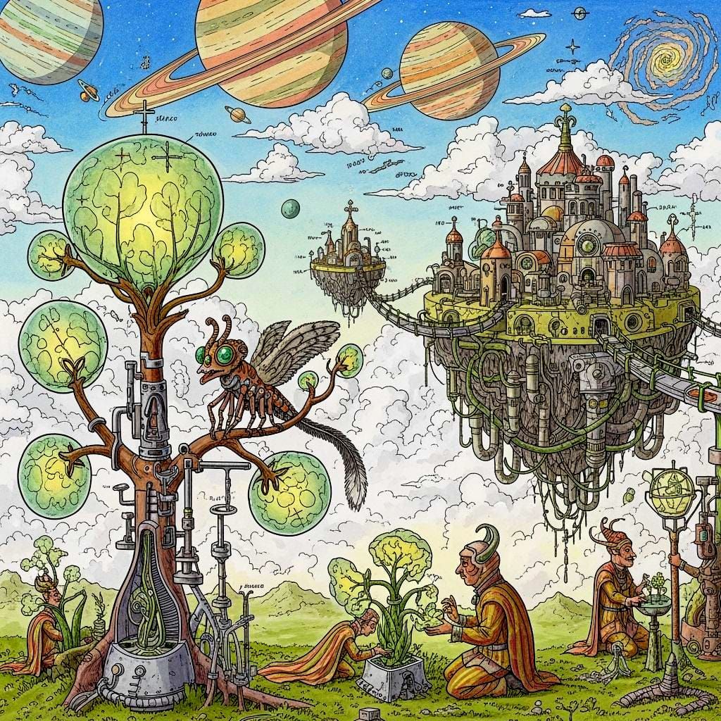 Surreal Codex Seraphinianus Inspired Artwork