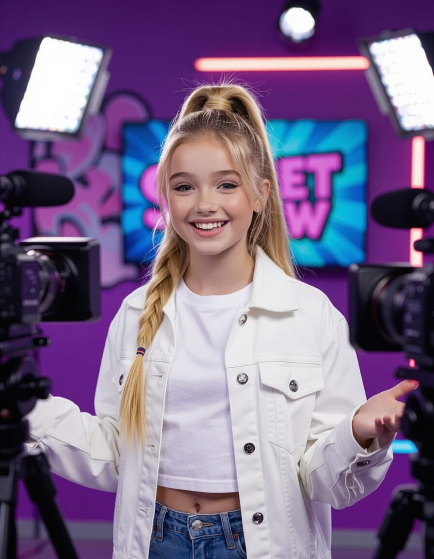 Teenage Girl Hosts TV Show in Graffiti Art Style