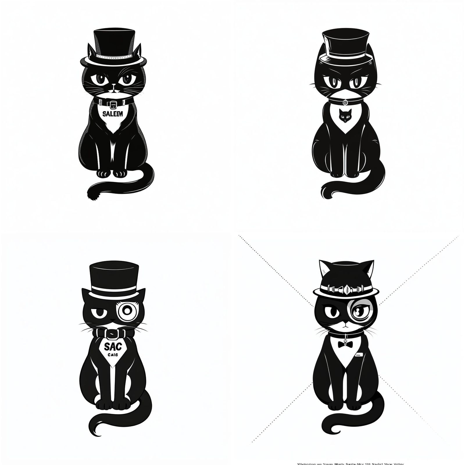 Failed "fancy cat" vector logo