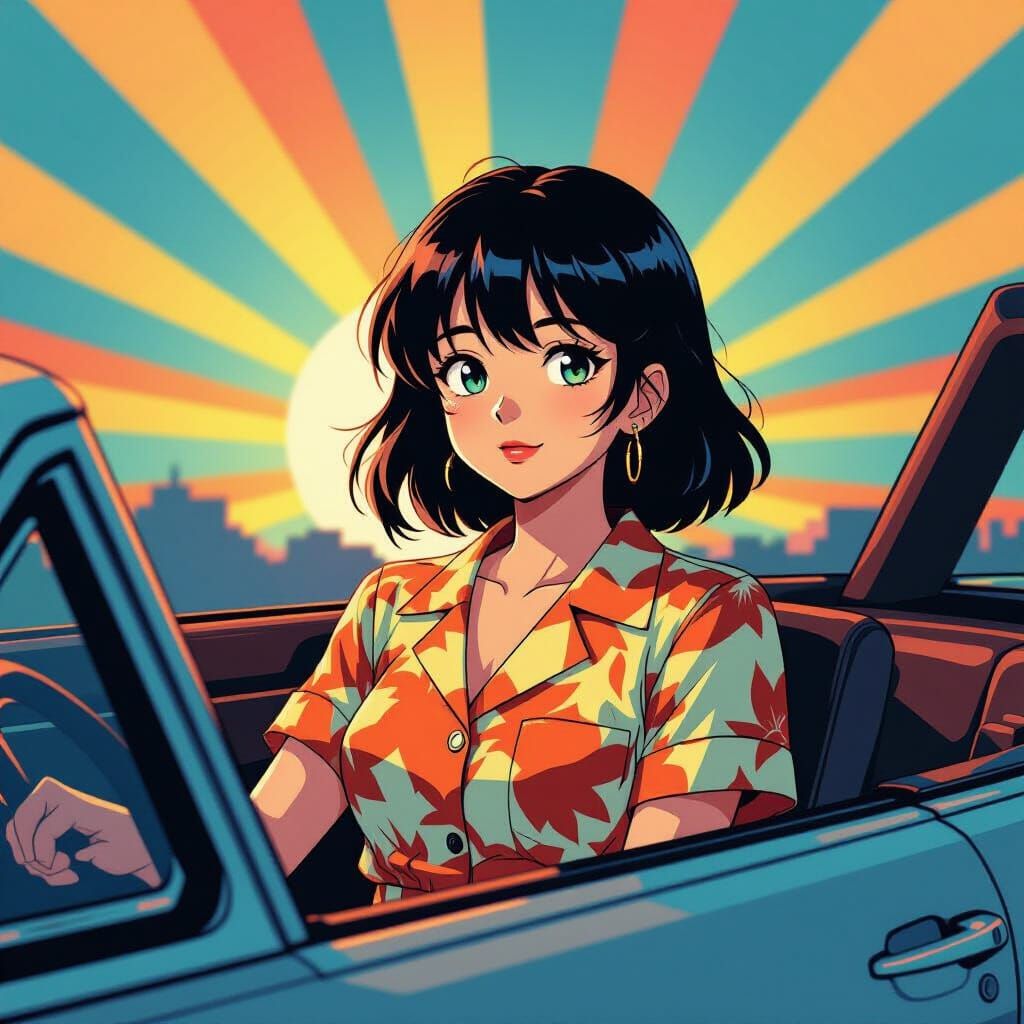 Shteppi in Sunroof: Studio Trigger Anime Style