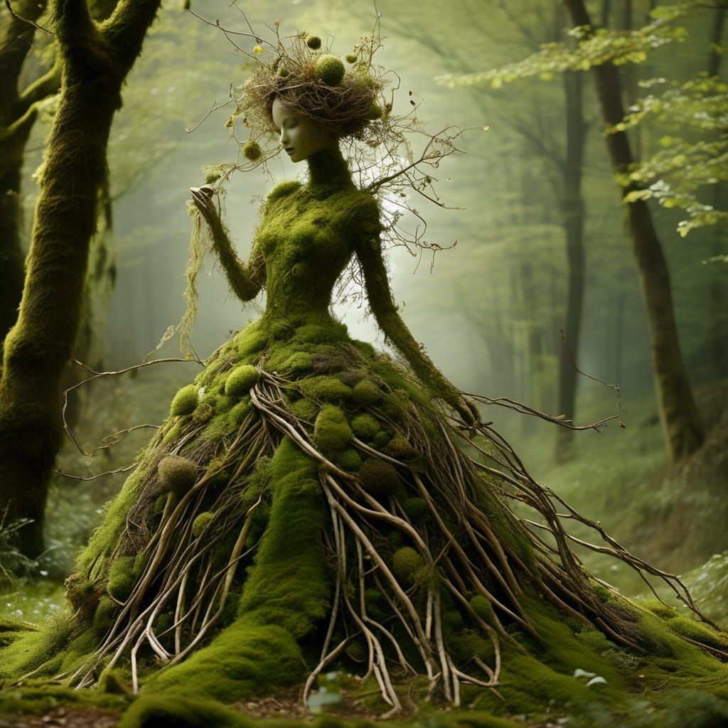 Moss and Twig Woman Restoring Life