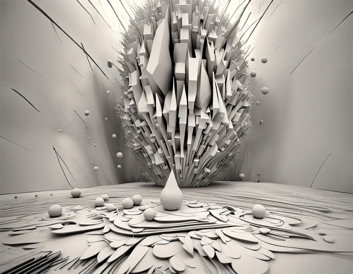 Icy Sand Antigrav Doodles in Glitchcore Style