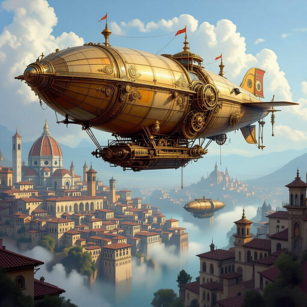 Renaissance Airship Docks at Steampunk City