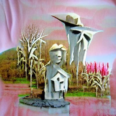 Rural Brutalist Architecture in Stark Geometric Style