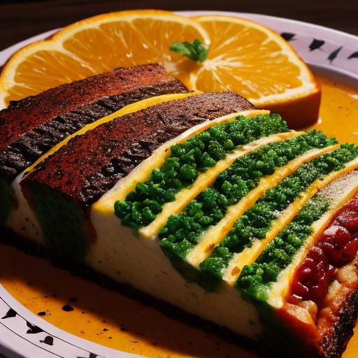 Vibrant Close-Up Food Scene in Hand-Painted Style