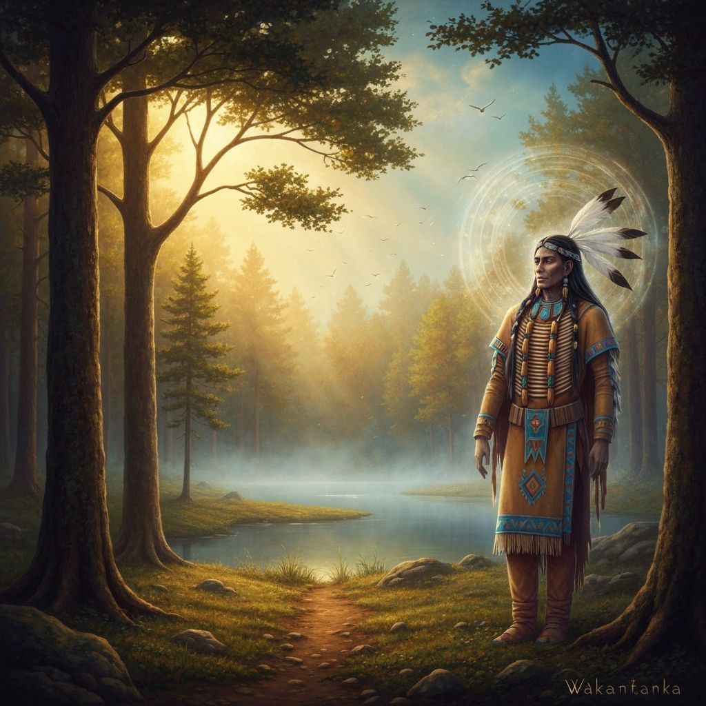 Ethereal Forest Spirit in Sunlight, Dreamlike Details