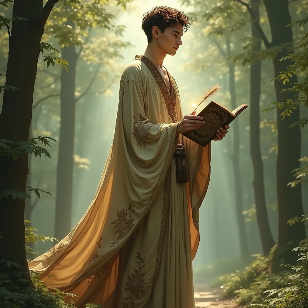 Earthy Orion Figure in Organic Mysticism Style