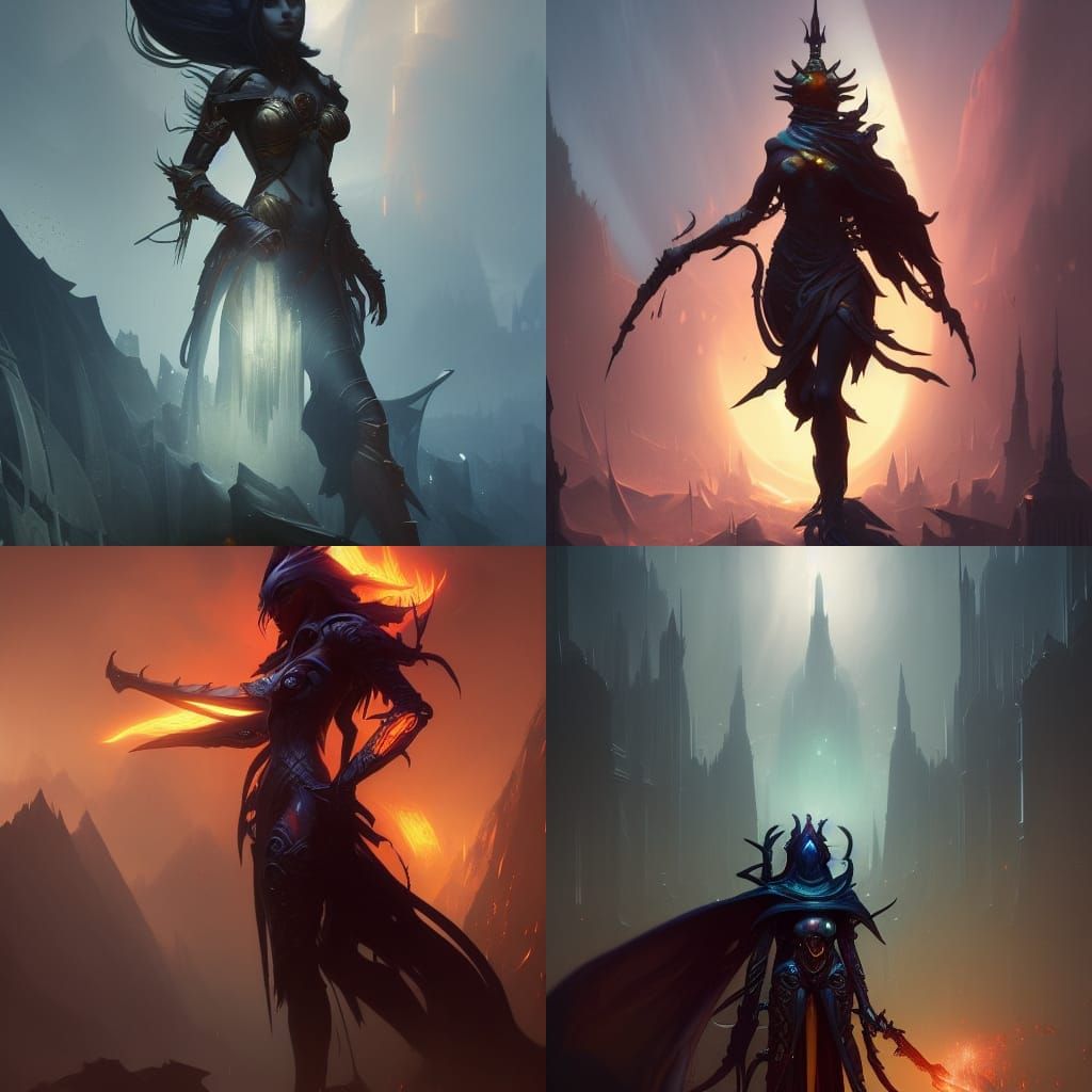 Eldar in Dark Fantasy Style, 8k Resolution