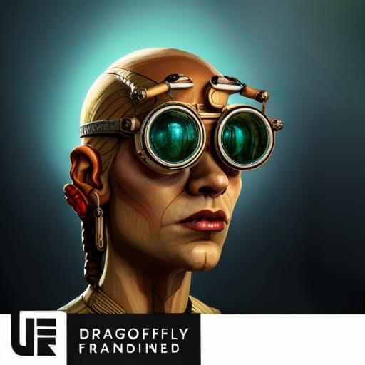 Dragonfly Pilot in Detailed Matte Painting Style