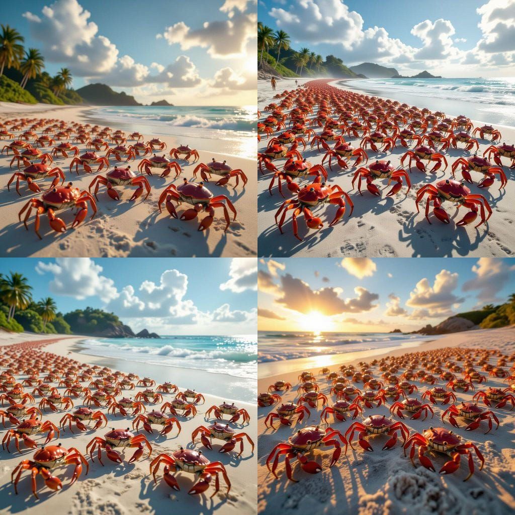 Crabs Dancing on the Beach: Digital Matte Painting