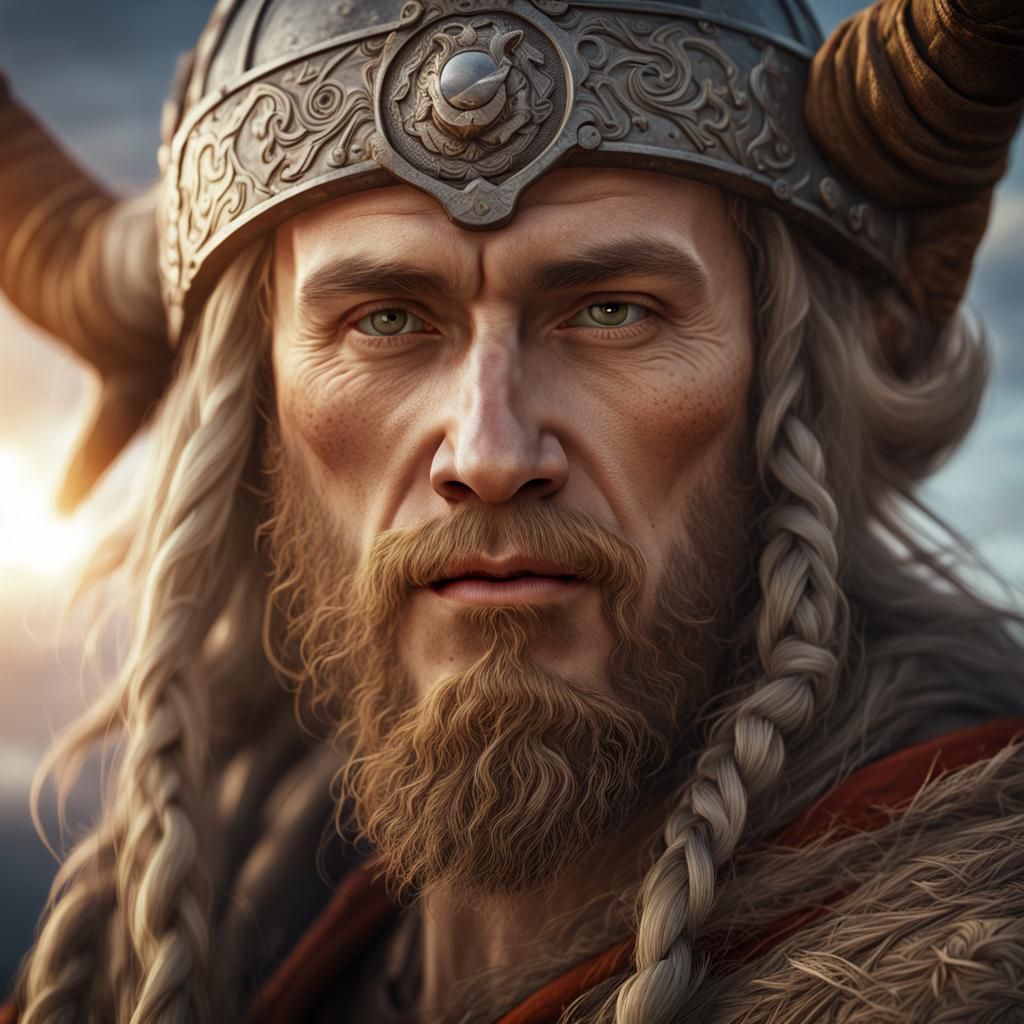 Viking Portrait of Friendship and Love in 8k