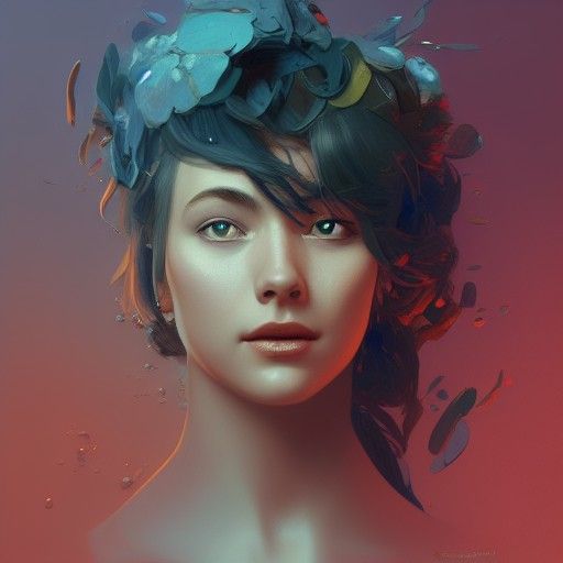 Joyful Laughing Portrait in Hyperdetailed Digital Art