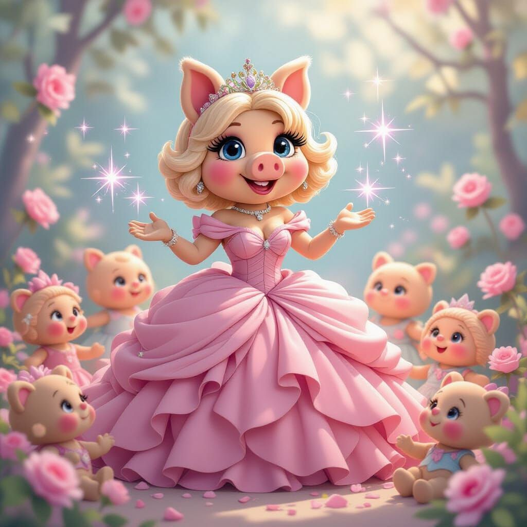 Mrs. Piggy and Cabbage Patch Kids with Stardust