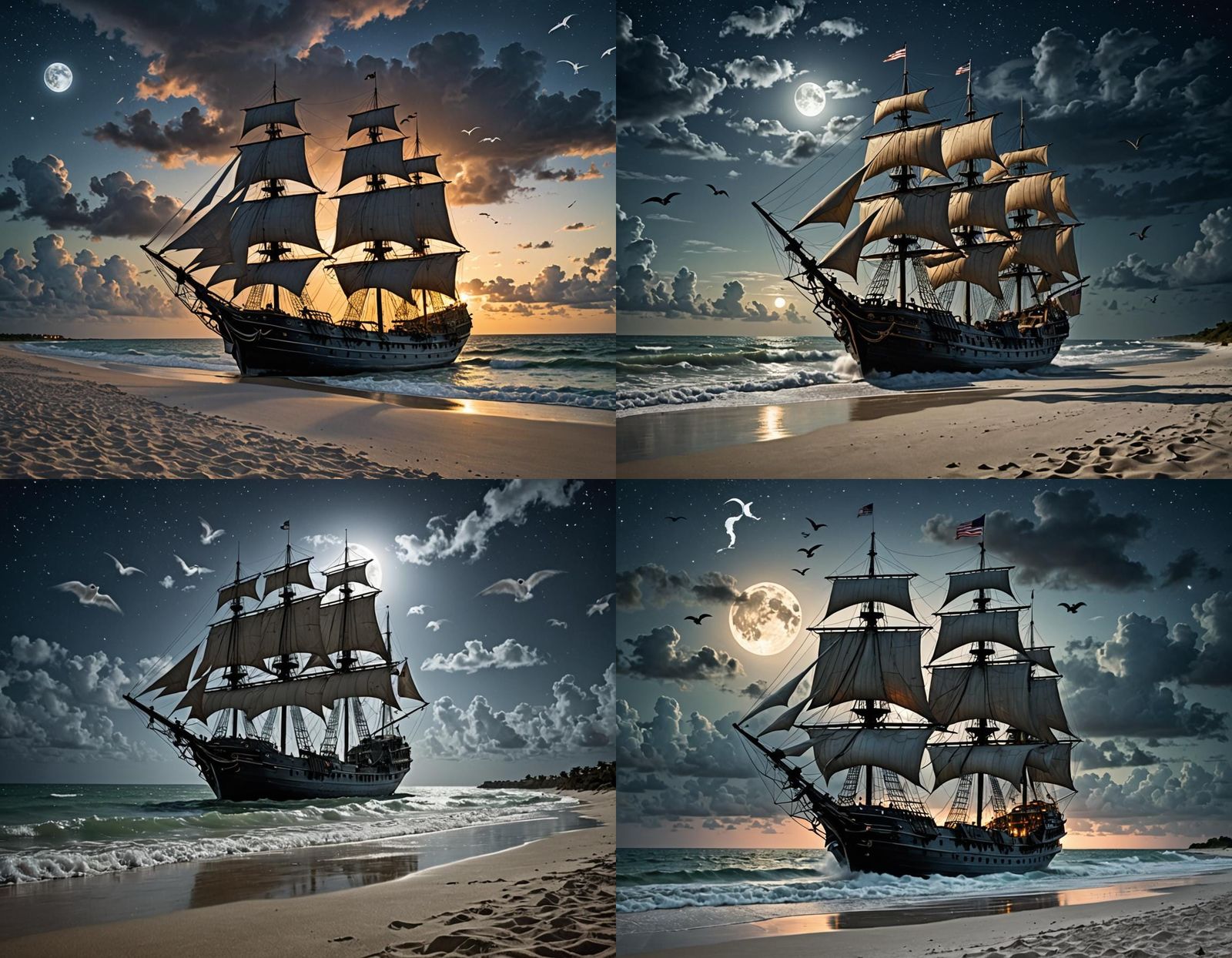 The Flying Dutchman Sails Over Florida Beach