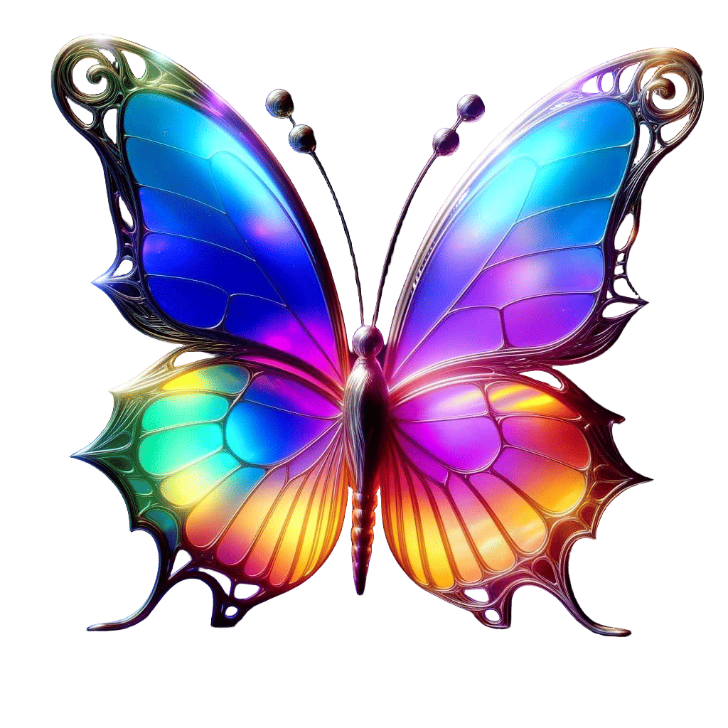 Ethereal Opalescent Butterfly in Radiant Glory