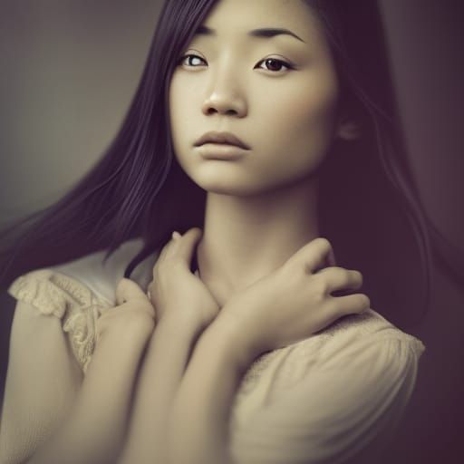 Victorian Asian Woman Portrait Inspired by Lee Jeffries