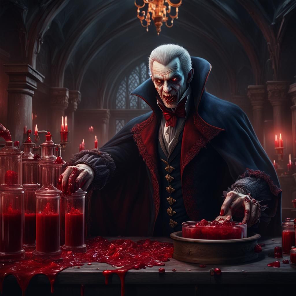 Vampire Opens Blood Bank: Fantasy Concept Art