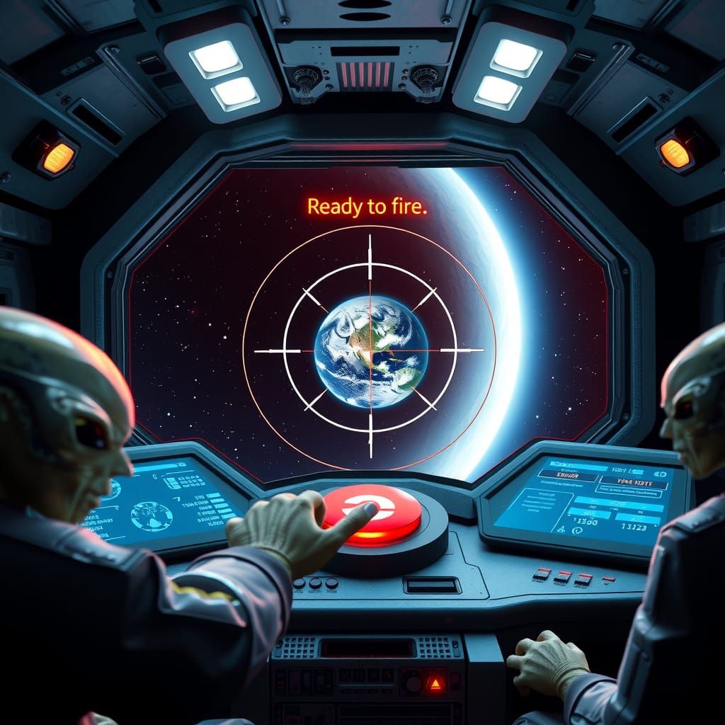 Alien Spacecraft Ready to Fire on Earth