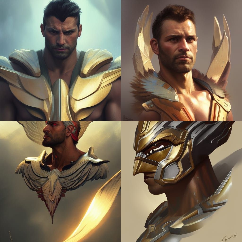 Hyperrealistic Hawkman Portrait in 8K Resolution