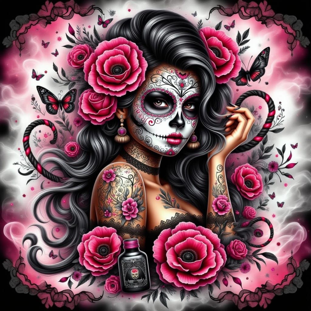 Katrina Tattoo Design in Vector Art