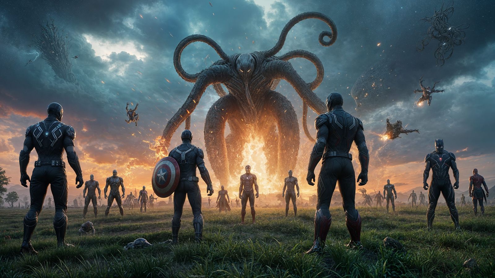 Wakanda Avengers United in Symbiote Epic