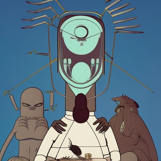 Strange Alien Creature in Anime Style
