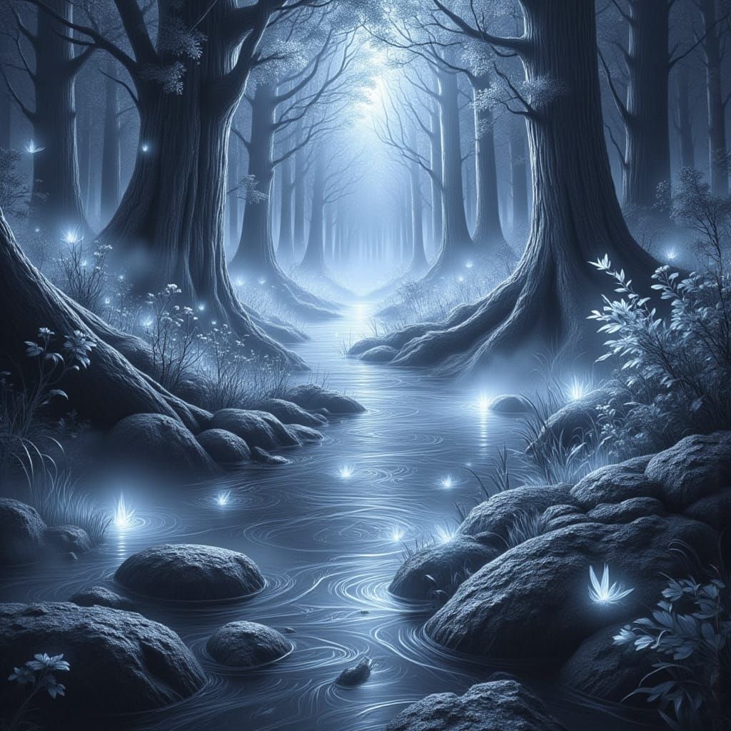 Mystical Moonfen Hollow with Bioluminescent Insects