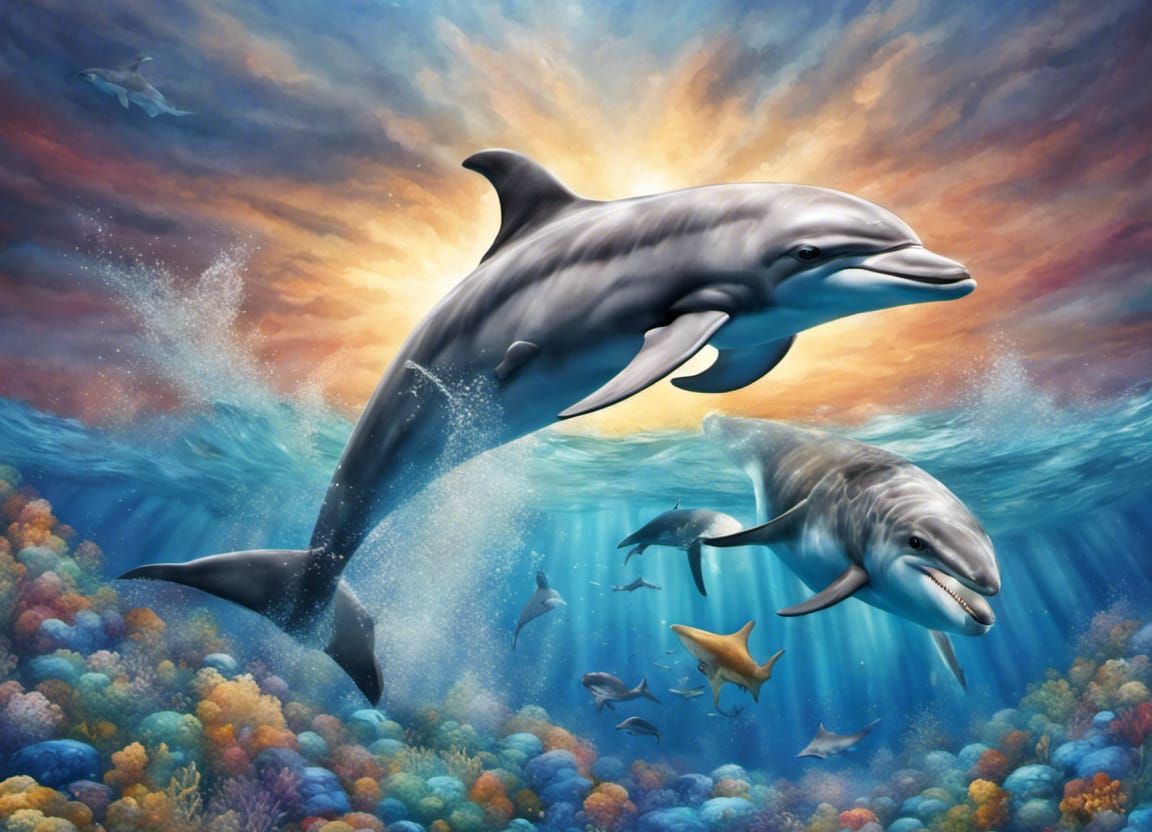 Stunning dolphin playing