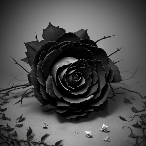 Surreal Creature Revives Roses in Moonlit Garden